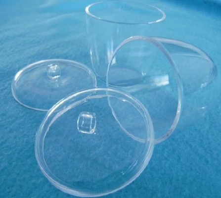 High quality transparent quartz glass crucible with lid cutomized dimension fused quartz crucible