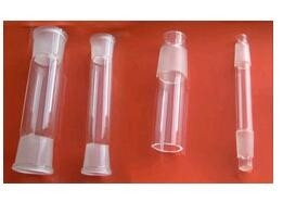 high quality fused  silica glass male joint and female joint, quartz glass jointers with grind mouth
