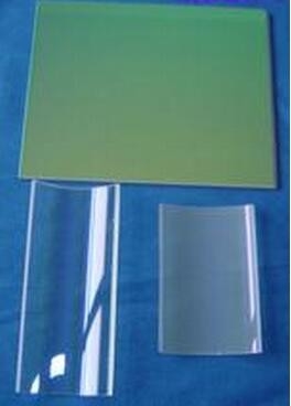 curved  coating film quartz  glass , tile shape  quartz  glass window  for  printing press machinery  using