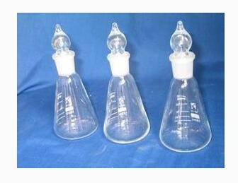 glassquartz conical flask grinding mouth with measure line