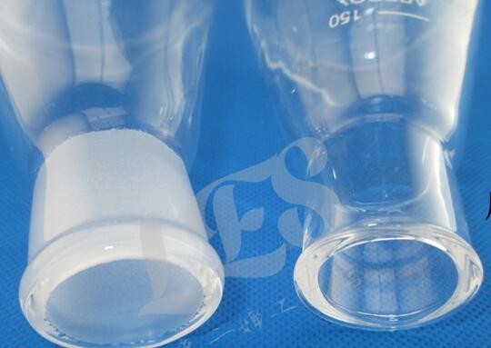 high quality fused  silica glass male joint and female joint, quartz glass jointers with grind mouth