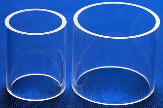 High quality Transparent quartz glass tube Deep polishing  big OD quartz glass round bottom pipe