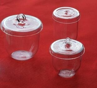 transparent glass quartz crucible with lids  capacity 10ml 20ml 30ml 50ml 100ml 120ml fused silica glass crucible