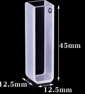 high quality Quartz Glass cuvette visible light  path length 30mm (3cm) lab using spectrophotometer optical cuvette